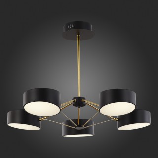 SLE6005-402-05 Светильник потолочный Черный/Черный LED 5*10W VALLE-foto6