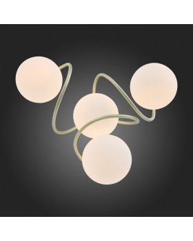 SL711.202.04 Люстра потолочная Золотистый/Белый E27 4*60W DELICATA-foto8