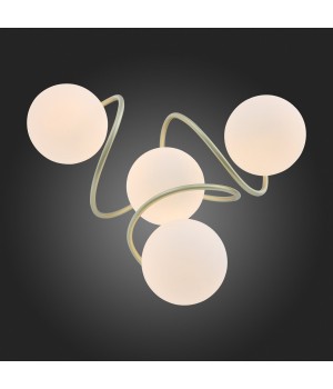 SL711.202.04 Люстра потолочная Золотистый/Белый E27 4*60W DELICATA-foto8