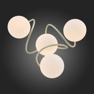 SL711.202.04 Люстра потолочная Золотистый/Белый E27 4*60W DELICATA-foto8