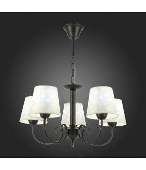 SLE120303-05 Светильник подвесной Темно-серый/Бежевый E14 5*40W RIMENTO-foto7