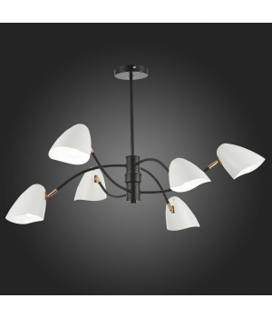 SLE103602-06 Люстра потолочная Черный, Золотой/Белый E14 6*40W SATTA-foto4