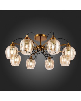 SLE110002-08 Люстра потолочная Бронза/Янтарный E27 8*60W ACRO-foto7