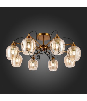 SLE110002-08 Люстра потолочная Бронза/Янтарный E27 8*60W ACRO-foto7