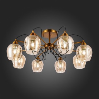 SLE110002-08 Люстра потолочная Бронза/Янтарный E27 8*60W ACRO-foto7