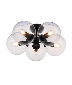 SL424.402.05 Люстра потолочная Черный/Прозрачный E14 5*40W ROSELLO-foto2