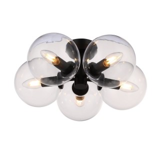 SL424.402.05 Люстра потолочная Черный/Прозрачный E14 5*40W ROSELLO-foto2