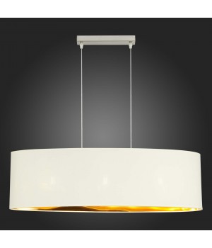 SLE300563-03 Светильник подвесной Никель/Золотистый, Светло-бежевый E27 3*40W BRESCIA-foto6