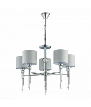 SLE105173-05 Светильник подвесной Хром/Серый E27 5*60W PRIMMA-foto2