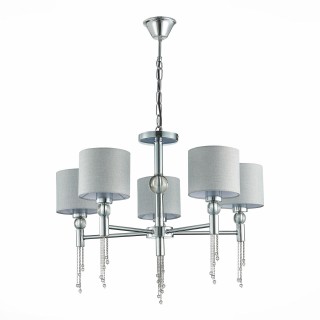 SLE105173-05 Светильник подвесной Хром/Серый E27 5*60W PRIMMA-foto2