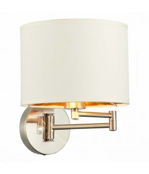 SLE300551-01 Бра Никель/Золотистый, Светло-бежевый E27 1*40W BRESCIA-foto3