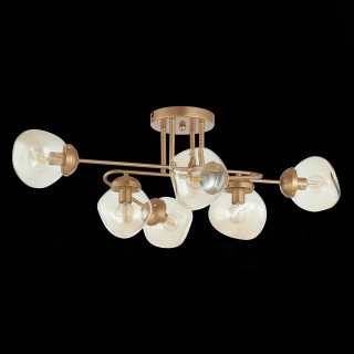 SLE155702-06 Люстра потолочная Золотистый/Янтарный E14 6*40W MORE-foto8