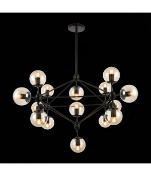 SLE154903-15 Люстра подвесная Черный/Янтарный E27 15*40W LACOTTA-foto3