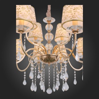 SL176.203.12 Люстра подвесная ST-Luce Золото, Прозрачный/Бежевый, Золото E14 12*40W AUMENTATO-foto12