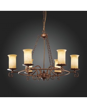 SL122.303.06 Люстра подвесная Коричневый/Янтарный E14 6*60W ANCORA-foto3