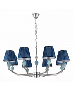 SLE1116-103-08 Люстра подвесная Хром/Голубой E14 8*40W BALNEA-foto2