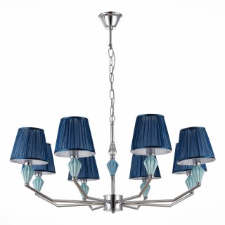 SLE1116-103-08 Люстра подвесная Хром/Голубой E14 8*40W BALNEA-foto2