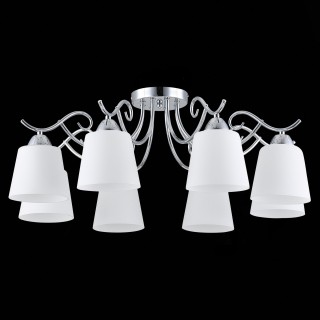 SLE103902-08 Люстра потолочная Хром/Белый E27 8*60W LIADA-foto8