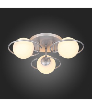 SL418.102.03 Люстра потолочная Серебристый/Белый E27 3*60W GALIO-foto7