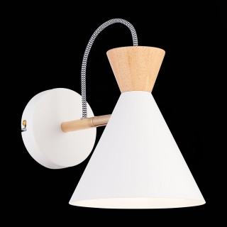 SLE125101-01 Бра Белый, Золотой/Белый, Светлое дерево E14 1*40W Modica-foto3