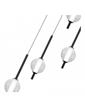 SL6120.403.04 Светильник подвесной ST-Luce Черный/Прозрачное кракелированное стекло LED 4*8,5W 3000K PEEK-foto3