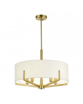 SLE3010-303-05 Светильник подвесной Латунь/Белый E14 5*40W LINTON-foto2