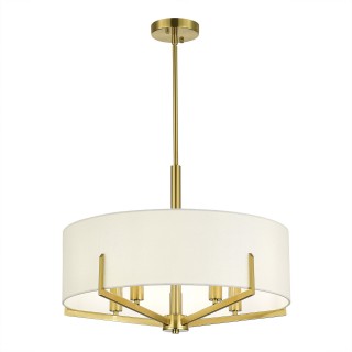 SLE3010-303-05 Светильник подвесной Латунь/Белый E14 5*40W LINTON-foto2