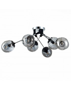 SLE106002-06 Люстра потолочная Хром, Черный/Дымчатый E14 6*40W MAREA-foto2