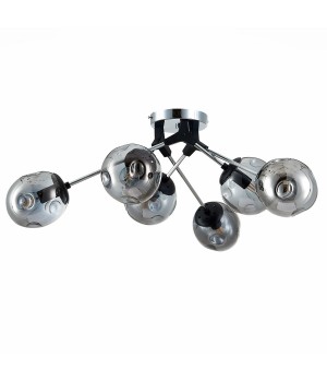 SLE106002-06 Люстра потолочная Хром, Черный/Дымчатый E14 6*40W MAREA-foto2