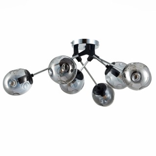 SLE106002-06 Люстра потолочная Хром, Черный/Дымчатый E14 6*40W MAREA-foto2