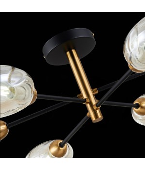 SLE155502-06 Люстра потолочная Черный, Латунь/Янтарный E14 6*40W GLOA-foto6
