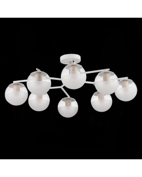 SLE106602-08 Люстра потолочная Белый, Хром/Прозрачный E27 8*60W VERONA-foto5