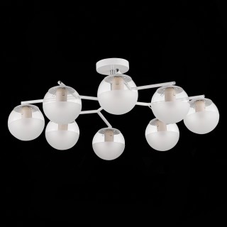 SLE106602-08 Люстра потолочная Белый, Хром/Прозрачный E27 8*60W VERONA-foto5