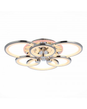 SLE500712-06RGB Светильник потолочный Хром/Белый LED 1*144W RGB 8W 3000-6000K LETO-foto2