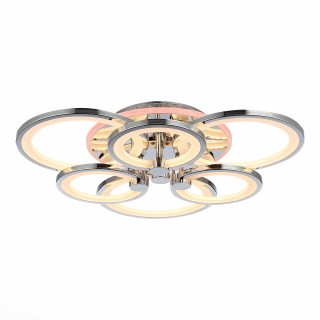 SLE500712-06RGB Светильник потолочный Хром/Белый LED 1*144W RGB 8W 3000-6000K LETO-foto2