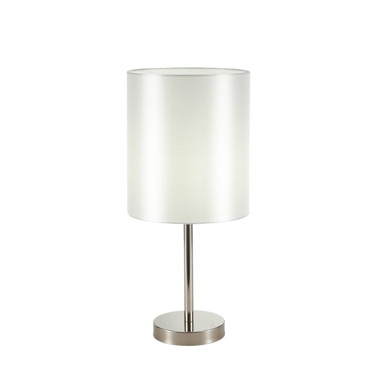 SLE107304-01 Прикроватная лампа Никель/Белый E14 1*40W NOIA