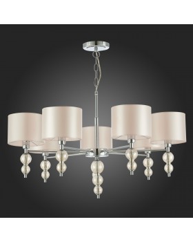 SLE105703-07 Люстра подвесная Хром/Светло-бежевый E14 7*40W RAMER-foto8