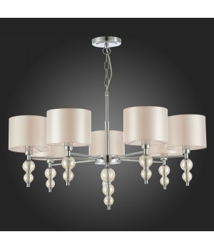 SLE105703-07 Люстра подвесная Хром/Светло-бежевый E14 7*40W RAMER-foto8