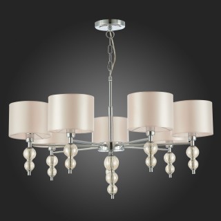 SLE105703-07 Люстра подвесная Хром/Светло-бежевый E14 7*40W RAMER-foto8