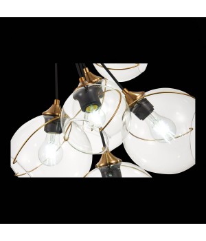 SLE103103-06 Светильник подвесной Золотистый/Прозрачный E27 6*60W SATTURO-foto6