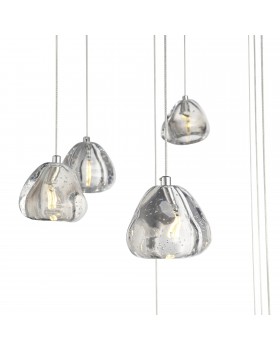 SL6017.101.13 Светильник подвесной ST-Luce Хром/Прозрачный с пузырьками воздуха LED 13*3W 3000K WATERFALL-foto4