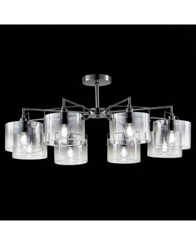 SLE155602-08 Люстра потолочная Хром/Дымчатый E14 8*40W NOSTA-foto4