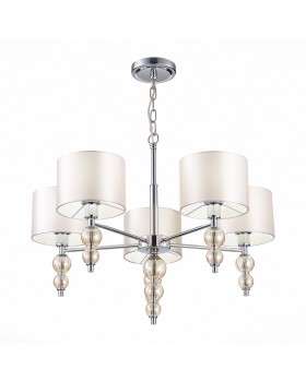 SLE105703-05 Люстра подвесная Хром/Светло-бежевый E14 5*40W RAMER-foto11