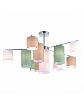 SLE300602-11 Люстра потолочная Хром/Белый, Бежевый, Зеленый E14 11*40W ESSENZA SLE300602-11 Люстра потолочная Хром/Белый, Бежевый, Зеленый E14 11*40W ESSENZA