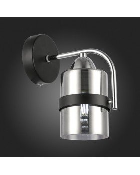 SLE102001-01 Бра Черный, Хром/Дымчатый E27 1*40W FIUMO-foto5