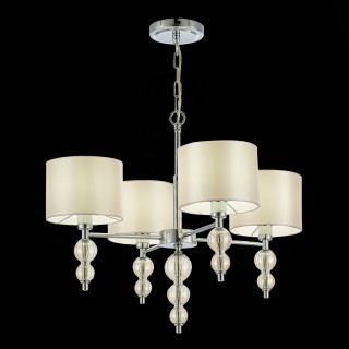 SLE105703-04 Люстра подвесная Хром/Светло-бежевый E14 4*40W RAMER-foto3