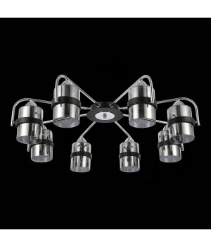 SLE102002-08 Люстра потолочная Черный, Хром/Дымчатый E27 8*40W FIUMO-foto5