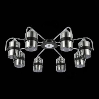 SLE102002-08 Люстра потолочная Черный, Хром/Дымчатый E27 8*40W FIUMO-foto5