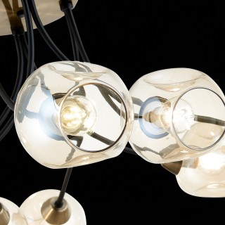 SLE205302-08 Светильник потолочный Бронза, Черный/Янтарный E14 8*40W BESANO-foto6