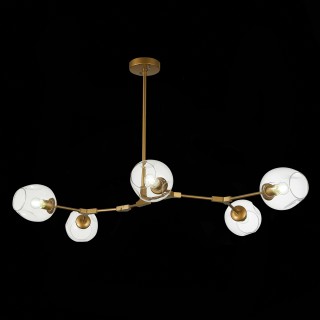 SLE154823-05 Люстра подвесная Золотистый/Прозрачный E27 5*40W RAMETTO-foto3